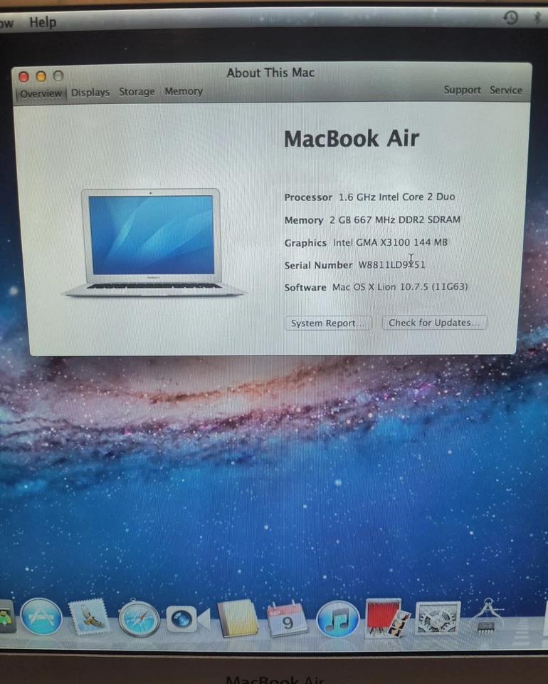RARE Reconditioned 2008 Apple Mac Macbook Air 1,1 13" A1237 Working, New Battery - Image 3 of 4