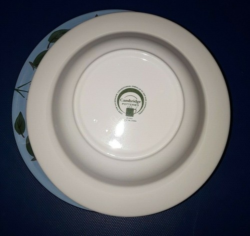 5 GUC 2002 Cambridge Potteries Blue Band Obst Kirschen 8 3/4" Schalen mit Rand - Bild 4 von 5