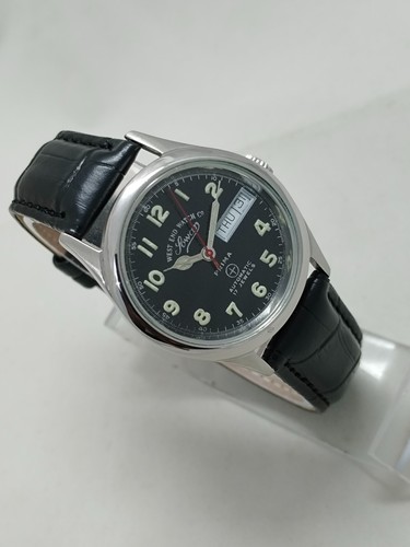 West End Watch Sovan Prima Automatic 17 Jewels Day-Date Swiss Men's watch Black - Picture 7 of 11