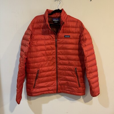 Patagonia Men’s Red Down Sweater Jacket Size Large