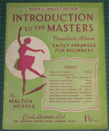 Book 2 Ballet Edition Introduction To The Masters - Malton Hopper - 1948 Lennox - Picture 1 of 12