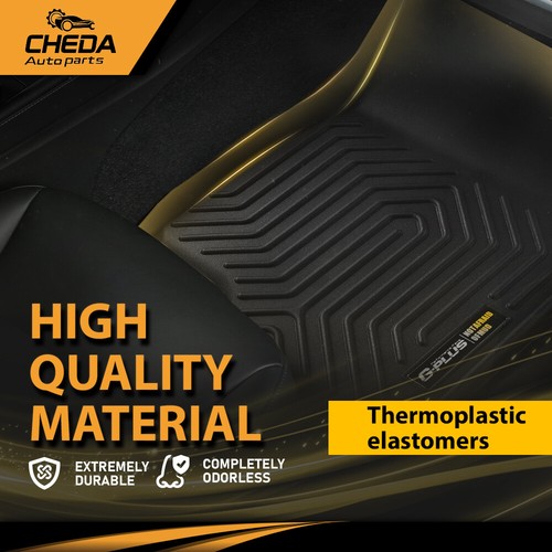 Floor Mats Liners Fit For Toyota Tacoma 2018-2023 Double Cab TPE All Weather - Picture 5 of 12