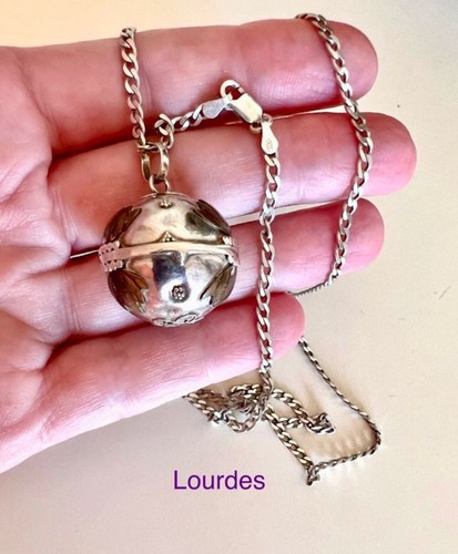 Cadena 60 Cm Y Colgante Llamador De Ángeles Plata 925 Adornos De Cobre - Imagen 6 de 10
