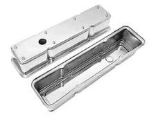 SBC Valve Covers Tall Fits 2 Piece Chrome removable top 327 350 383 engines NEW