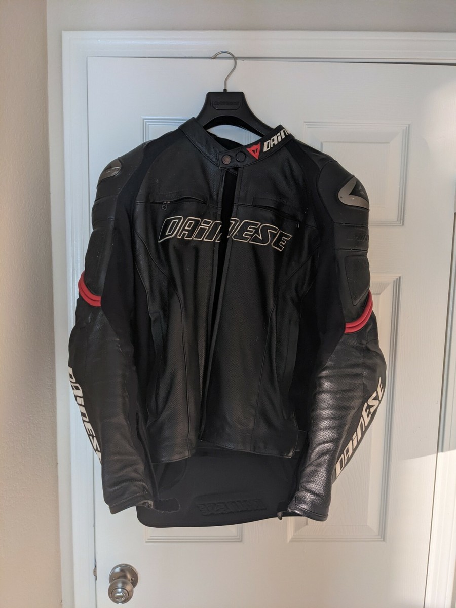Dainese Racing Leather Motorcycle Perforated Jacket. Size 56 | eBay