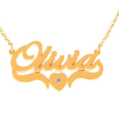 Personalised Custom Heart Shaped Name 