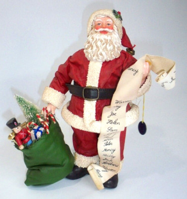 Clothtique Possible Dreams Santa Making a List Christmas