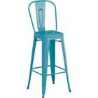 30' High Red Teal Cafe Restaurant Barstool Chair For Indoor or Outdoor