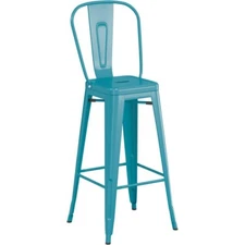 30'' High Red Teal Cafe Restaurant Barstool Chair For Indoor or Outdoor