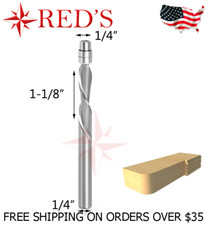 REDS Solid Carbide PRO RC02140404D 1/4" Flush trim DOWNCUT Spiral router bit 