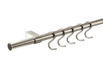 Küchenreling Edelstahl Optik Relingset rund Küchen Organisation 600 900 1200 mm