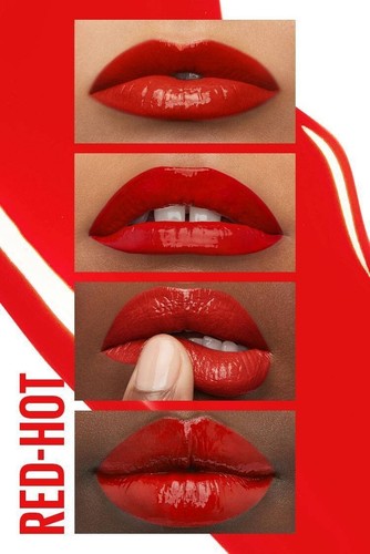 Neu Maybelline Superstay Vinyl Tinte flüssiger Lippenstift 0,14 fl. oz. rot heiß #25 - Bild 4 von 12