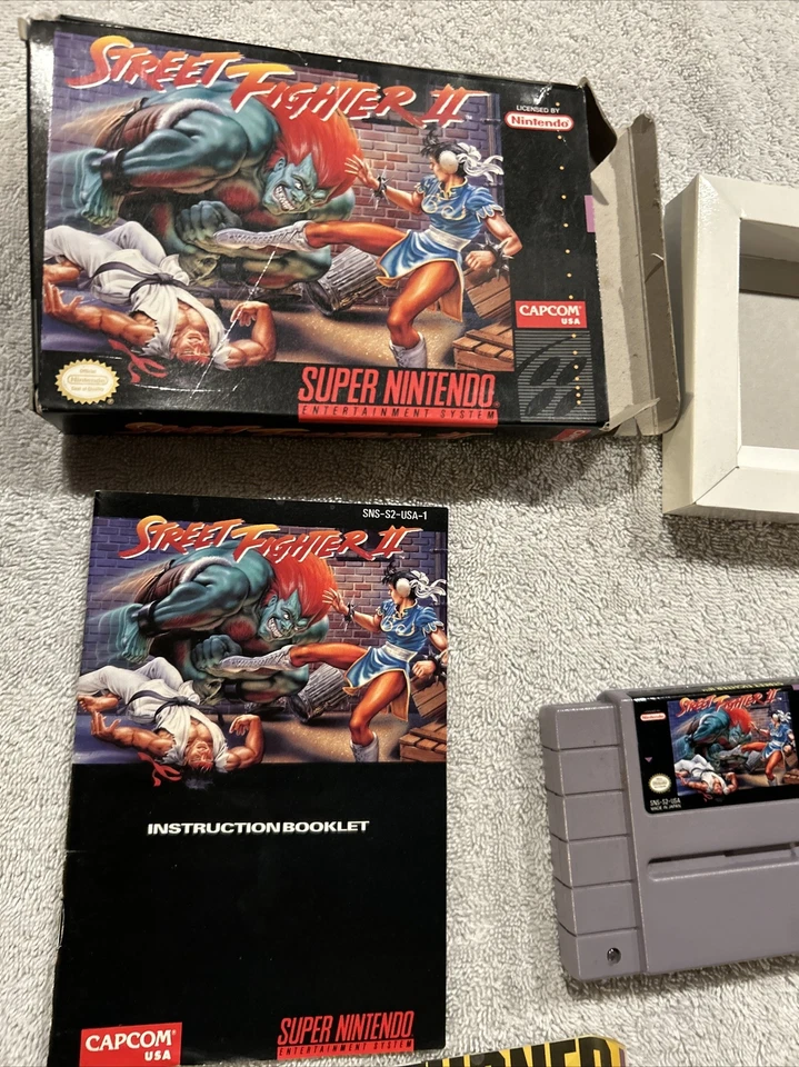 Street Fighter II 2 Turbo (Nintendo SNES, 1993) Complete CIB UNTESTED - Image 2 of 4