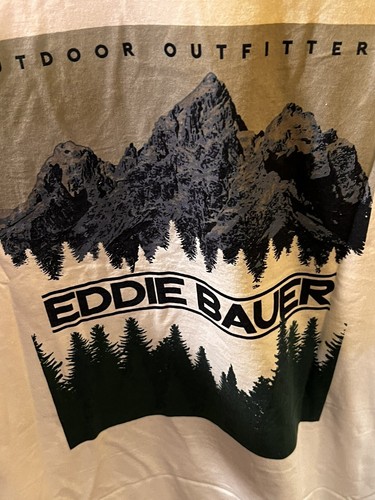 NWT Mens 2XL Eddie Bauer White Graphic Long Sleeve Graphic Mountain Tee Shirt - Picture 5 of 8