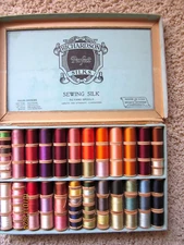 Richardson Silk Vintage Thread Box Set 85 Spools: Sewing & Buttonhole Twist SILK