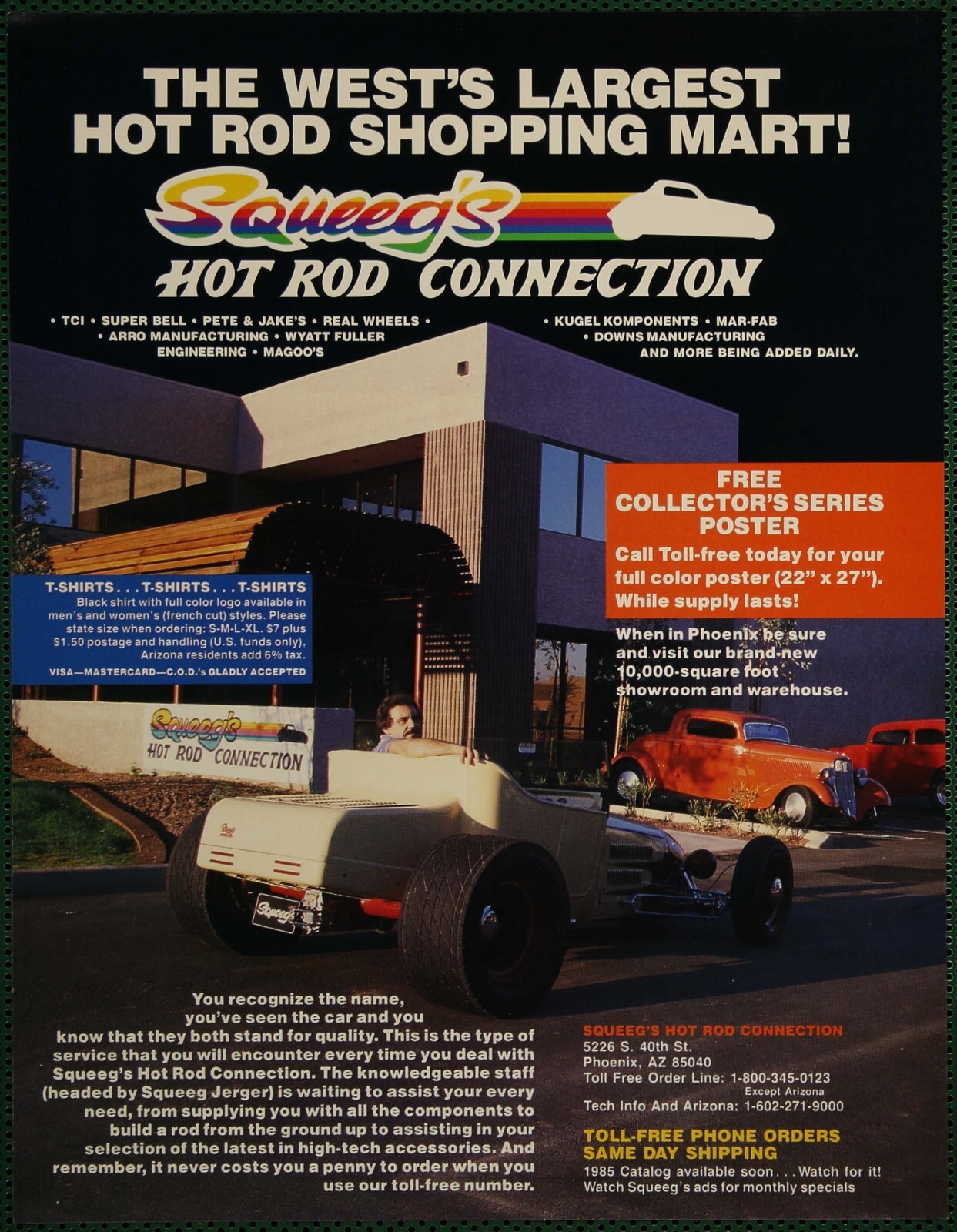 Squeeg’s Hot Rod Connection Shopping Mart Vintage Print Ad 1984 eBay