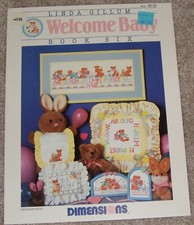 Leisure Arts 'Welcome Baby Book Six' Counted Cross Stitch Pattern - New