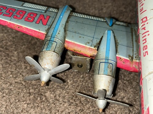 Vintage Viscount Capital Airlines Remote Control Airplane By Line Mar Extras - Picture 10 of 16