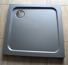 Silver Grey Shower Tray 900x900 Bathroom Square Stone Slimline 35mm & Waste