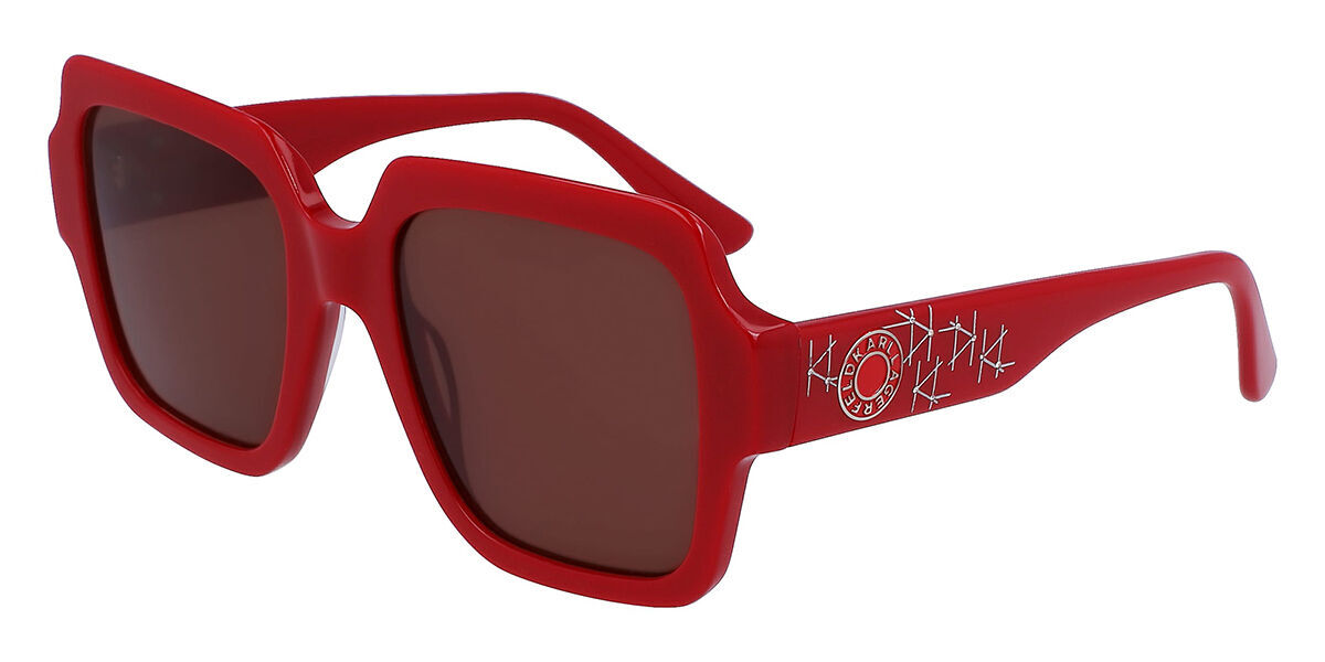 New Karl Lagerfeld KL-6104SR 600 Red Sunglasses with Brown  display picture 3
