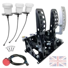UNIVERSAL PEDAL BOX HYDRAULIC FLOOR MOUNTED BIAS INCLUDED KIT+LINES