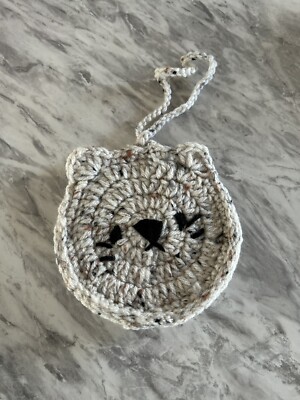 Crocheted Cat Animal Pouch Coin Purse