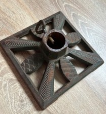 DDR Christbaumständer / Weihnachtsbaumständer HERDG, alt, retro, 145x145mm, Guss