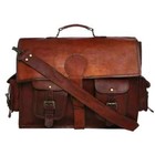 Men's Genuine Vintage Leather Messenger Laptop Satchel Bag Briefcase 18 inch