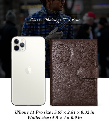 RFID Blocking Men Leather Wallet Passport Holder Travel Credit Card Case Cover - Picture 4 of 7