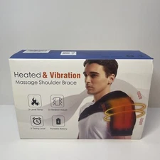  Vibration Massage Shoulder Heat Pad With Ice Pack Slot 