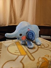 FAO Schwarz Approx 10" Baby Blue Elephant Stuffed Animal Plush With Tag