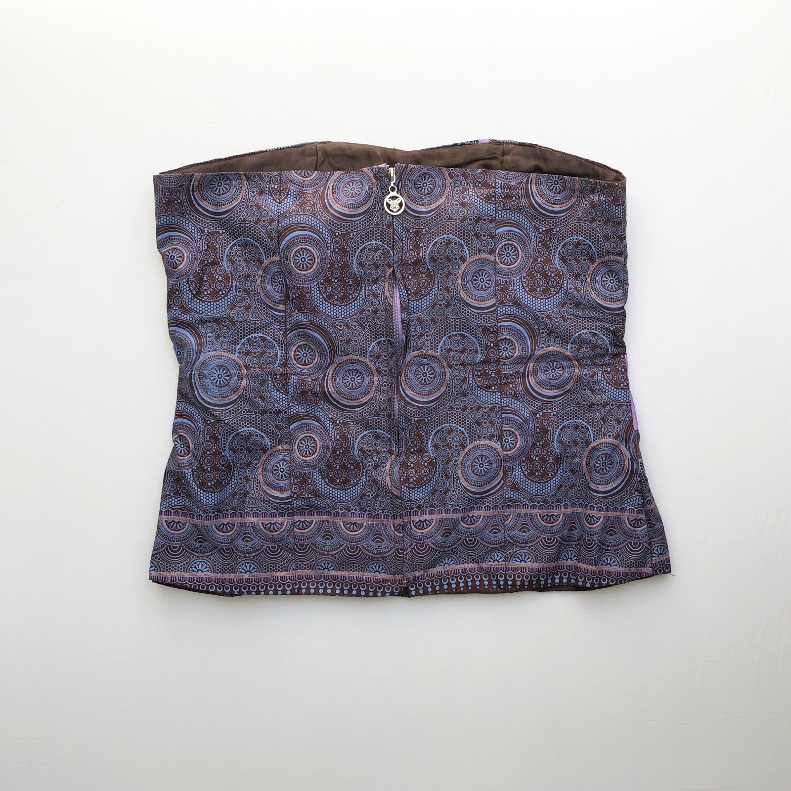 Vintage Y2K Graphic Pattern Cotton Knit Corset Sleeve… - Gem
