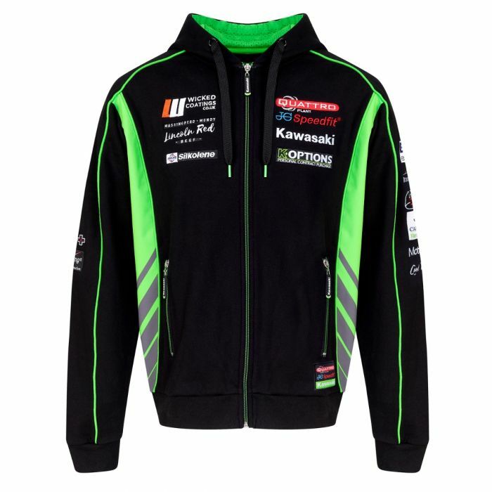 Official Quattro Plant Kawasaki Team full zip Hoodie 19QK-AH