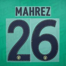 Offizielle Beflockung - Manchester City, Mahrez, 2022/2023, Third Europe, schwarz/gr&uuml;n