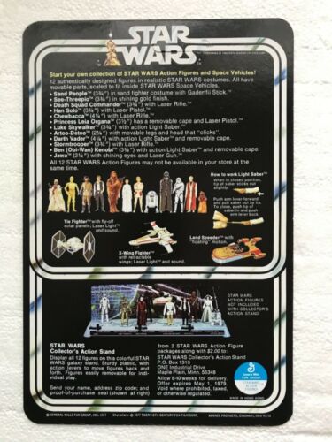 VINTAGE LUKE SKYWALKER FARM BOY ON 12 RÜCKEN STAR WARS RESTAURIERUNGSSET SELBSTKLEBEND - Bild 3 von 3