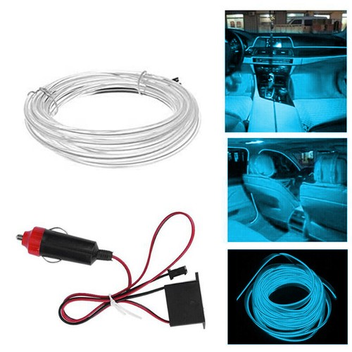 Ice Door LED Car Blue Interior Decor Atmosphere Dash Wire Strip Lamp Light Kit - Picture 6 of 12