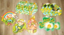 Lot of 12 Vintage 1981-95 Beistle Die Cut Cardboard St Patrick's Day Wall Decor