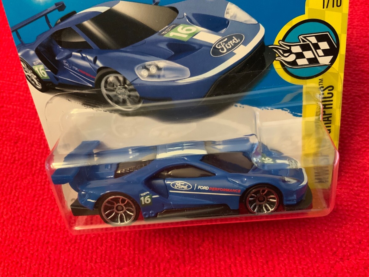 2017 Hot Wheels #166 HW Speed Graphics -2016 FORD GT RACE -RARE
