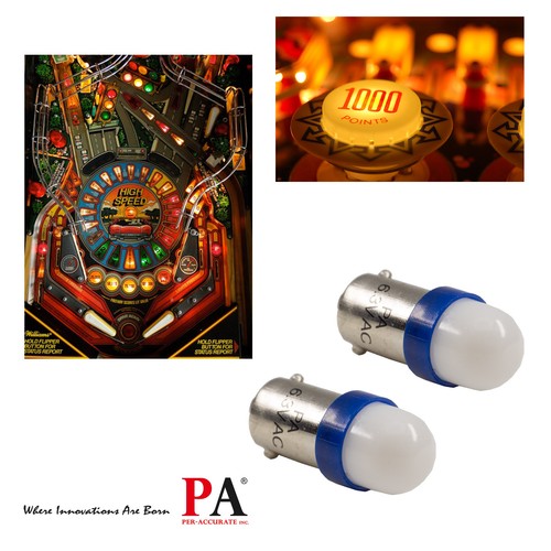 10x #1893 #44 #47 #1847 BA9S Frosted Blue LED Pinball Arcade Light Bulb 6.3V P3 - Picture 3 of 6