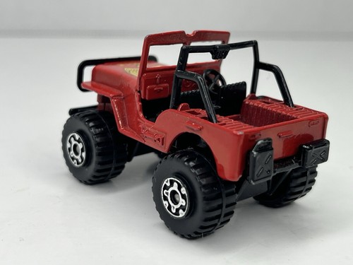 Vintage 1981 Matchbox 4X4 Jeep Golden Eagle Die Cast Car Red, Gold, & Black Car - Picture 7 of 13
