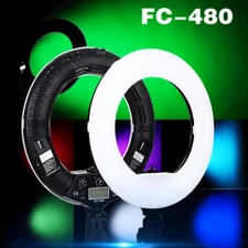 FC-480 Colorful Dimmable LED Makeup Ring Lights Rainbow Lamp For Photography 