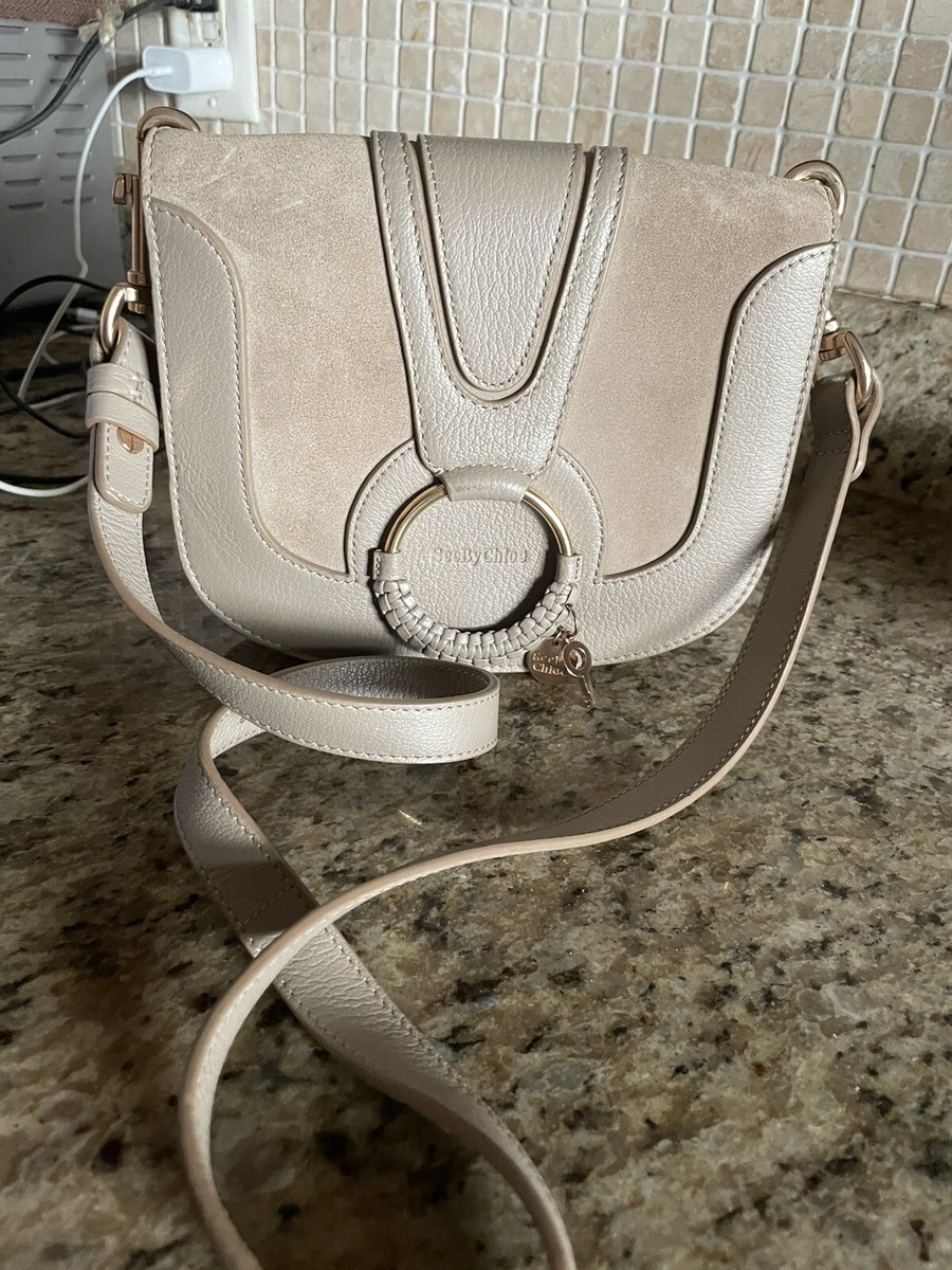 See by Chloe Women Hana Mini Saddle Leather Bag Motty Grey See by Chloe Women Hana Mini Saddle Leather Bag Motty Grey