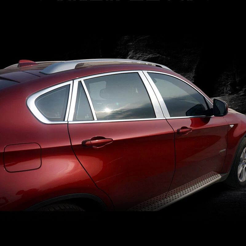 Tiras decorativas molduras de ventanas completas con pilar central para BMW X6 2011-19 Foto 3 de 4