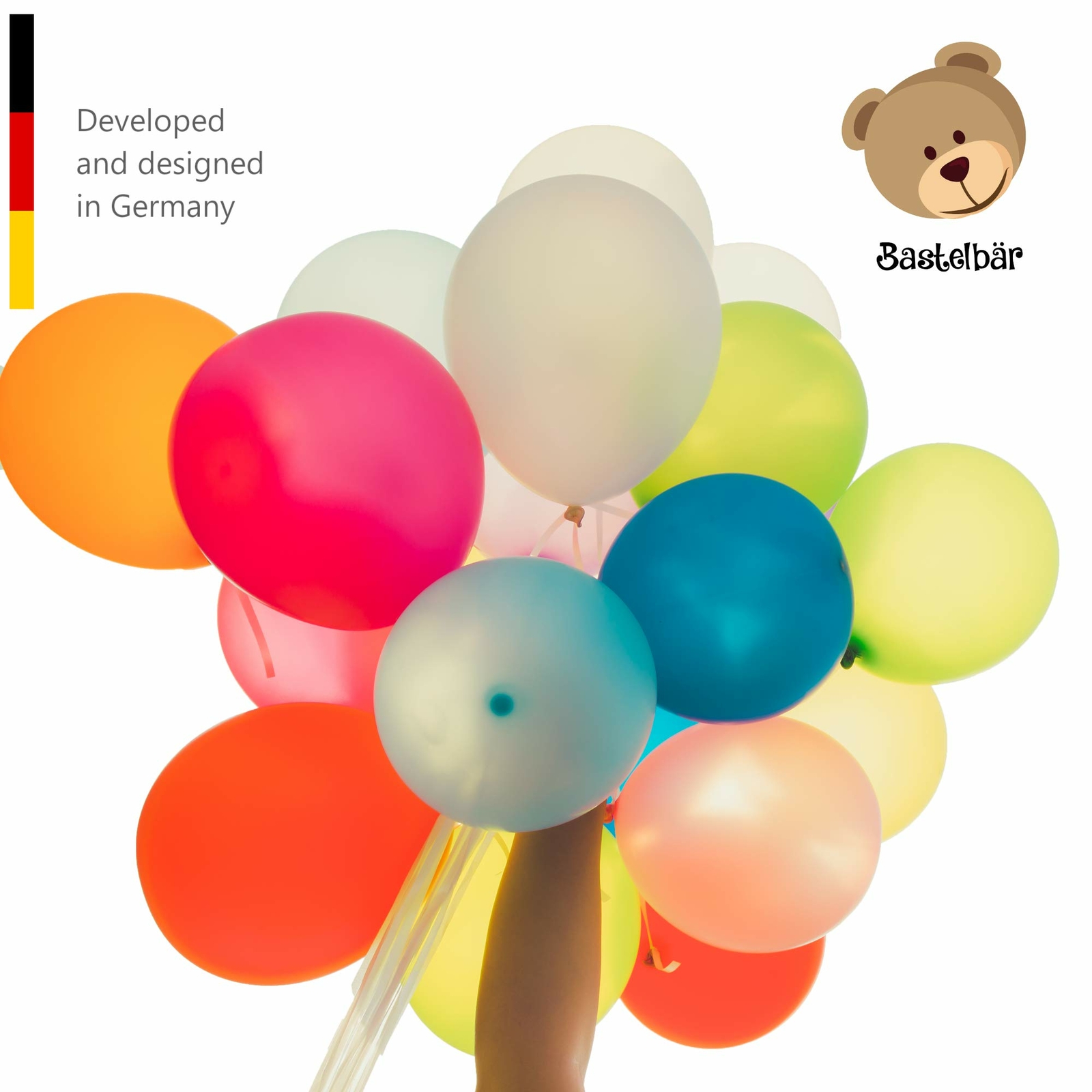 Bastelbär Palloncini 100 Palloncini Compleanno, Palloncini Elio Colorati (c8G)