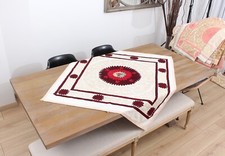 Suzani Fabric Suzani Throw Home Gift 3.84' x 4.17' Vintage Fast Shipment 16357