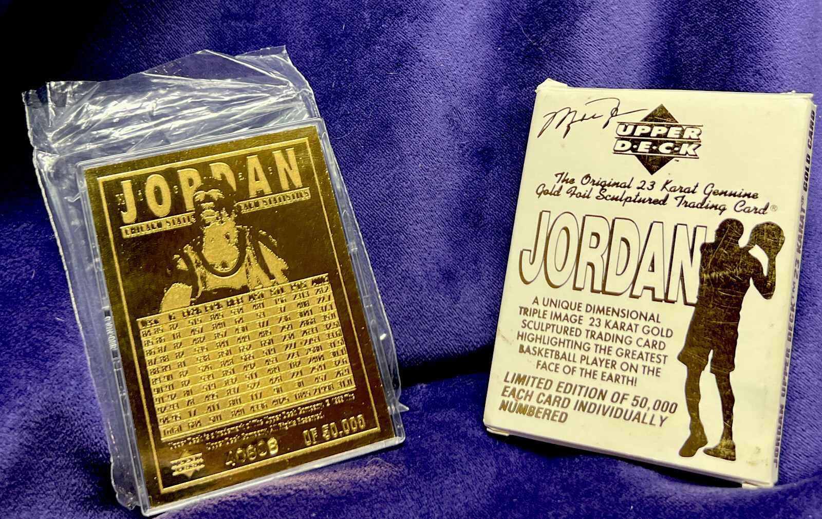 1995 Upper Deck Michael Jordan 23 Karat Gold Sculptured Card 40808 0f