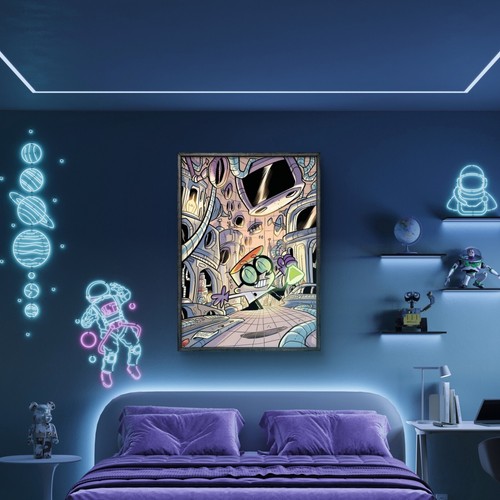 Dexter's LAB Vintage Cartoon Canvas Poster Wall Art Home Decor Fan Art Gift Idea - Picture 5 of 11