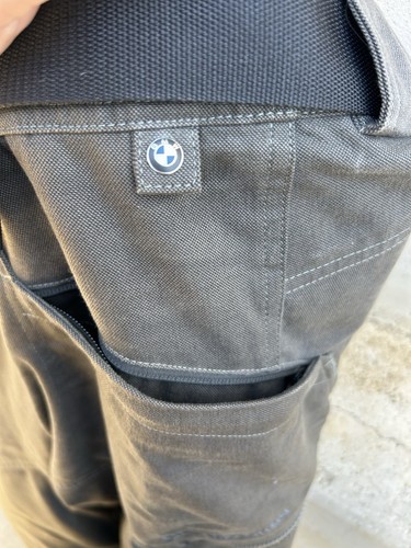 BMW Motorrad City 2 Motorcycle Riding Pants Gray Canvas Padded Mesh Lined Mens L - Picture 12 of 17