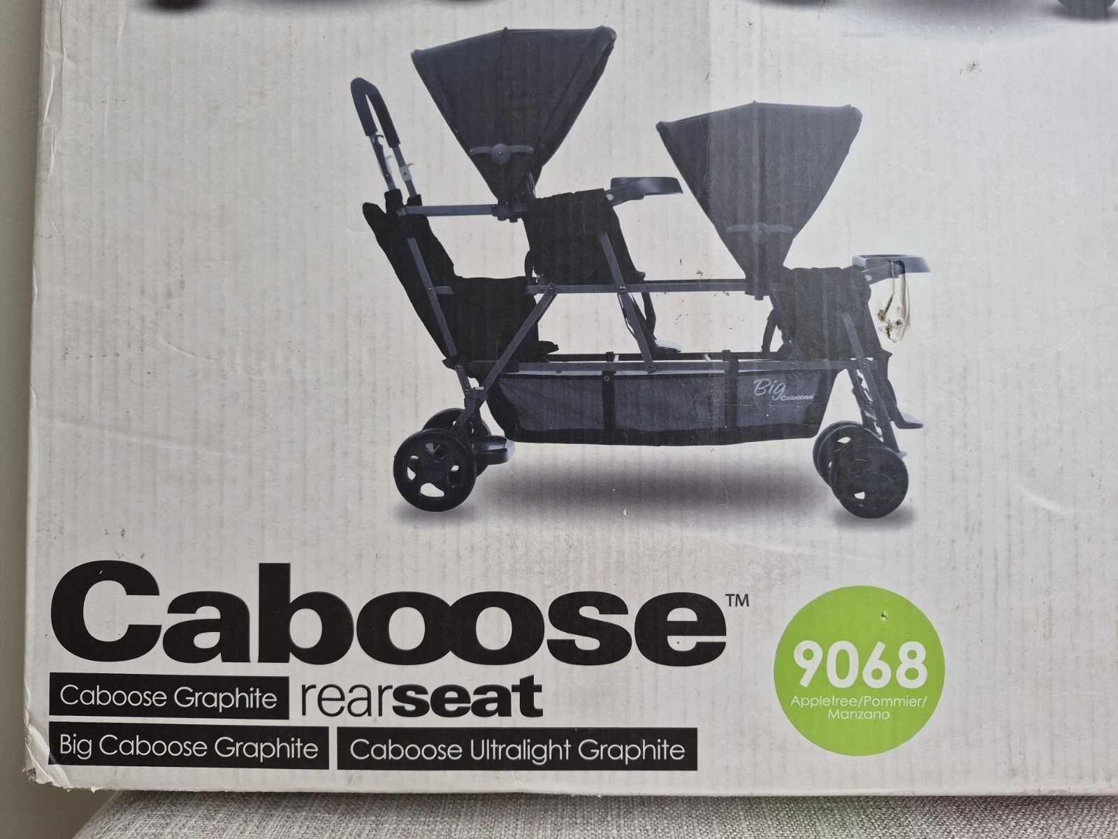 Joovy Caboose Rear Seat Green Color Appletree 9068 New