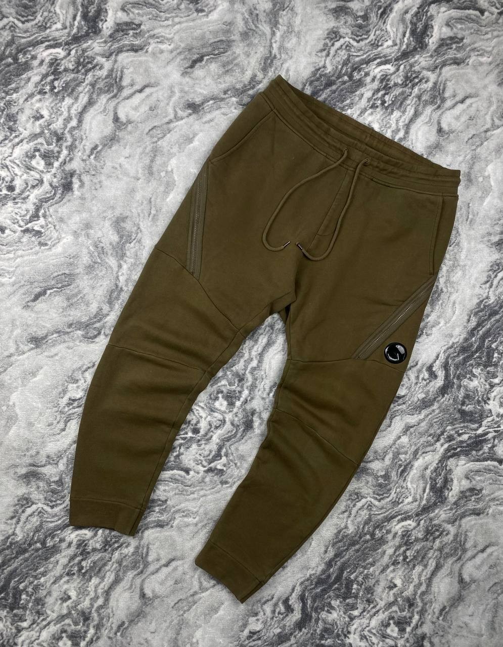 CP Company Diagonal Raised Fleece Lens Pocket Sweatpants Men Size L Green